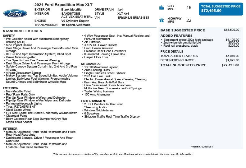 Used 2024 Ford Expedition Max XLT AWD/4WD image 3