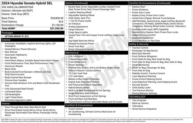 Used 2024 Hyundai Sonata SEL image 29