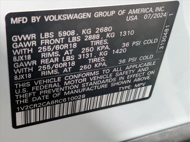 Used 2024 Volkswagen Atlas Peak Edition SE AWD/4WD image 25