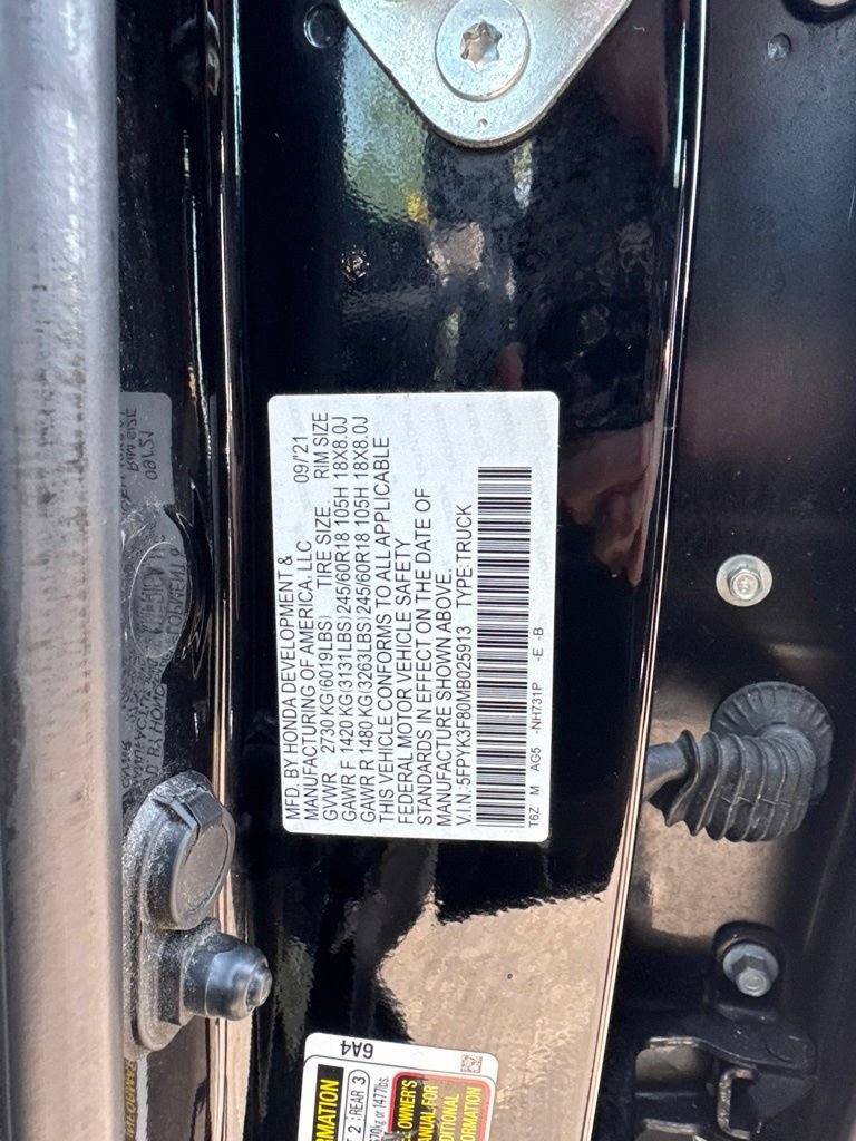 Certified 2021 Honda Ridgeline Black Edition image 26