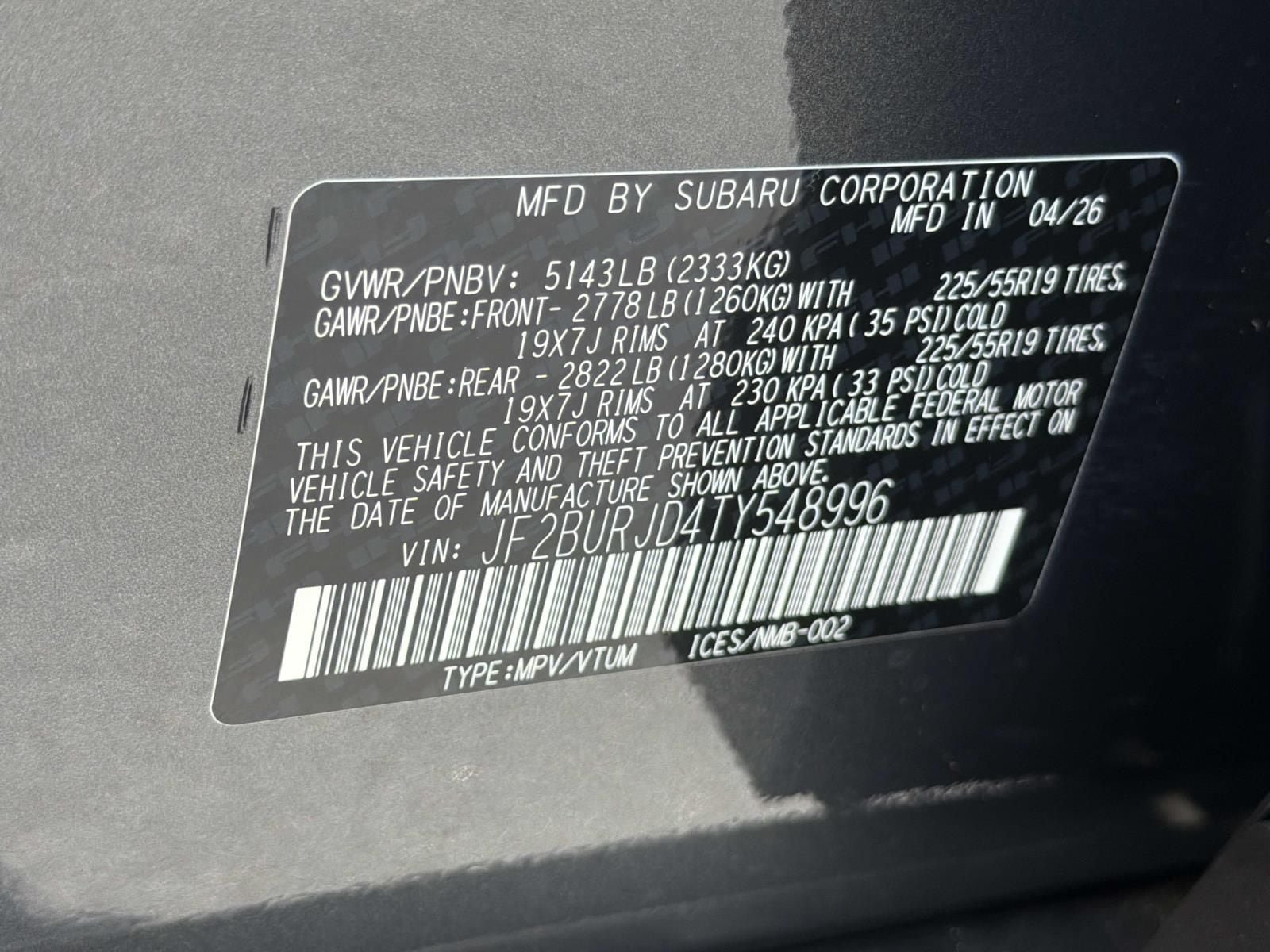 New 2026 Subaru Outback Touring XT AWD/4WD image 26