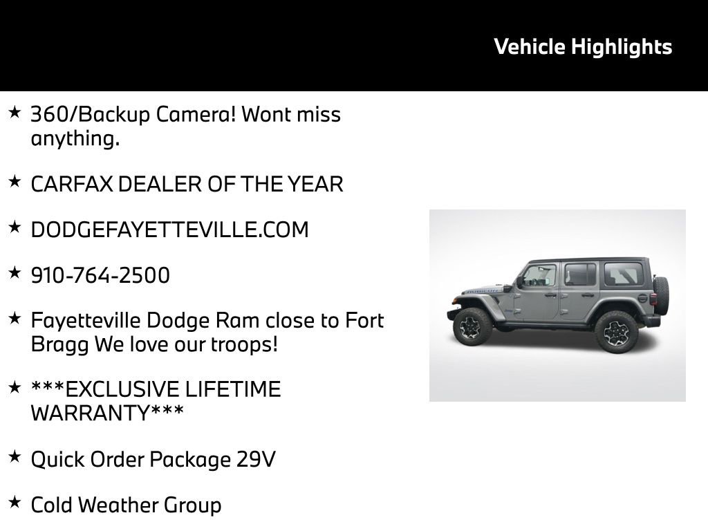 Used 2021 Jeep Wrangler Unlimited Rubicon 4xe w/ Steel Bumper Group AWD/4WD image 5