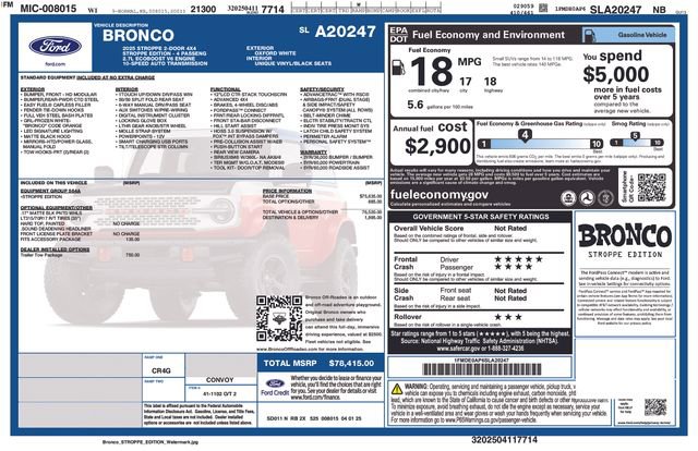 Used 2025 Ford Bronco Stroppe Edition AWD/4WD image 35