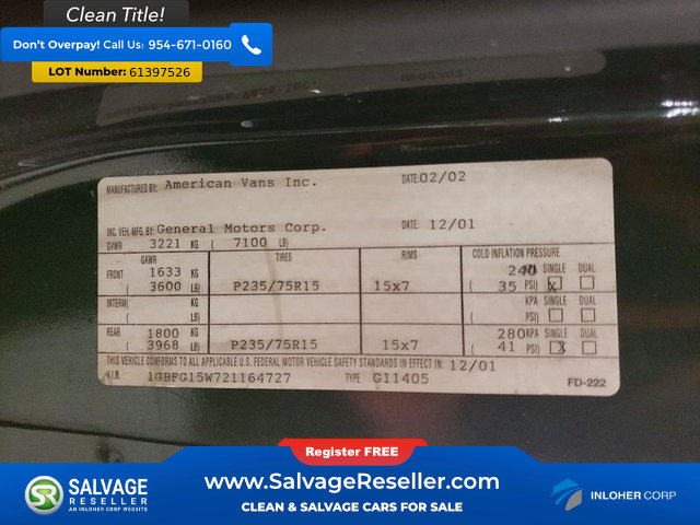 Used 2002 Chevrolet Express 1500 RWD image 17