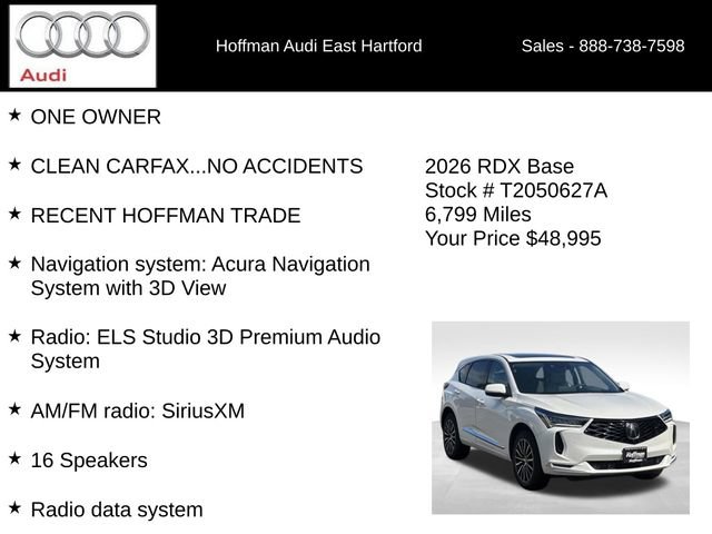 Used 2026 Acura RDX w/ Advance Package AWD/4WD image 6
