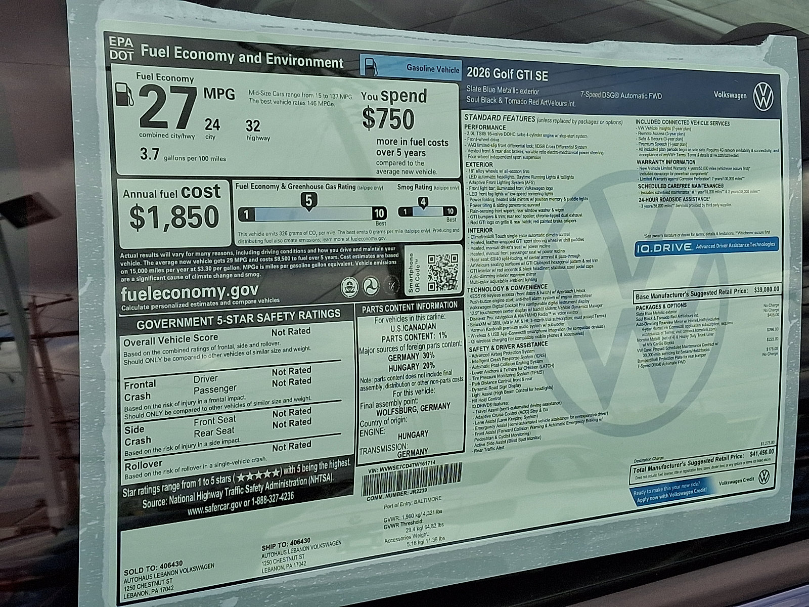 New 2026 Volkswagen GTI SE image 12