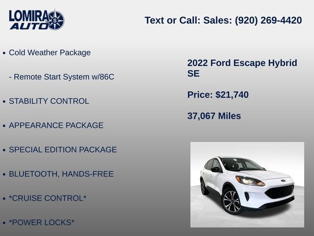 Used 2022 Ford Escape SE w/ SE Sport Appearance Package AWD/4WD image 21