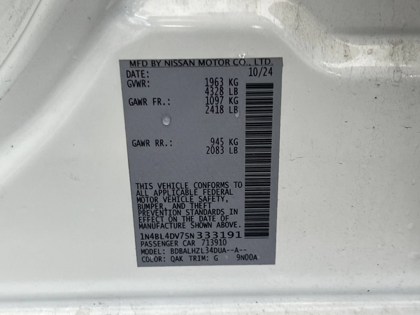 Used 2025 Nissan Altima 2.5 SV FWD image 24