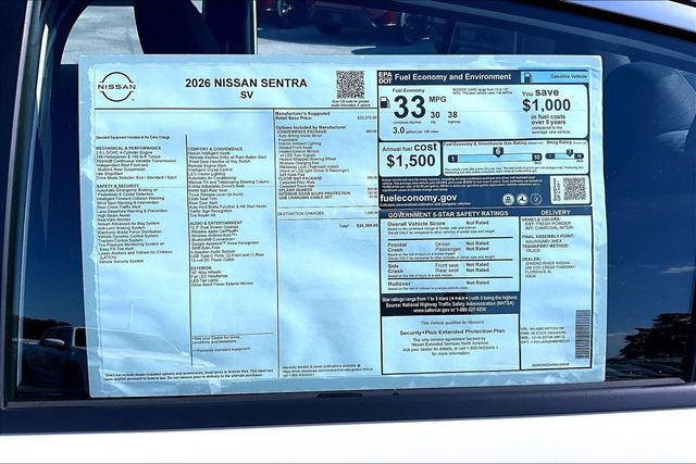 New 2026 Nissan Sentra SV w/ SV Convenience Package image 19