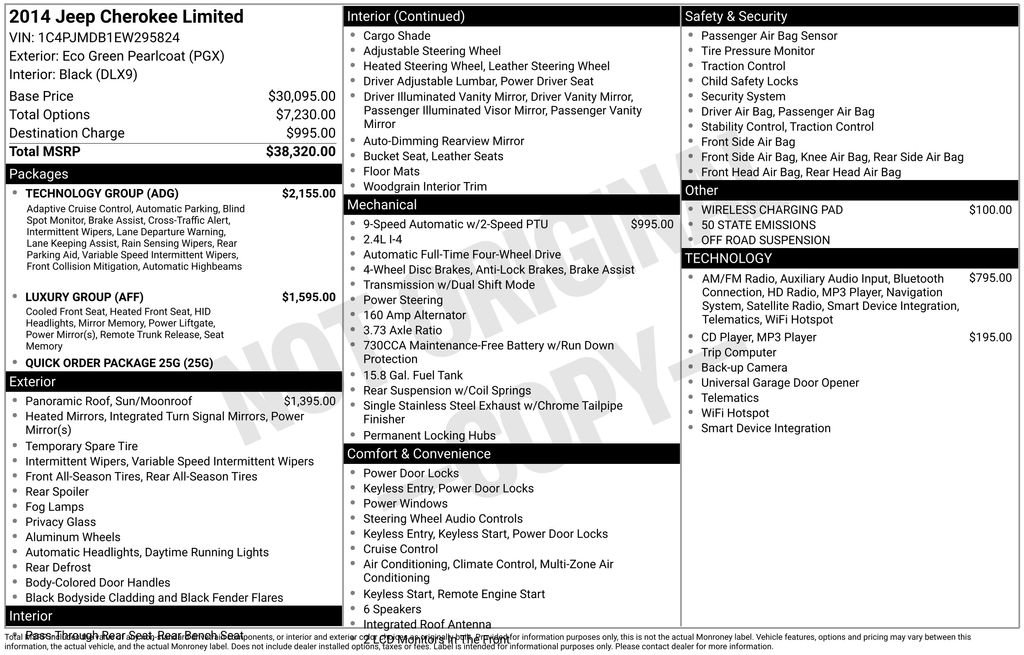 Used 2014 Jeep Cherokee Limited w/ Technology Group image 42