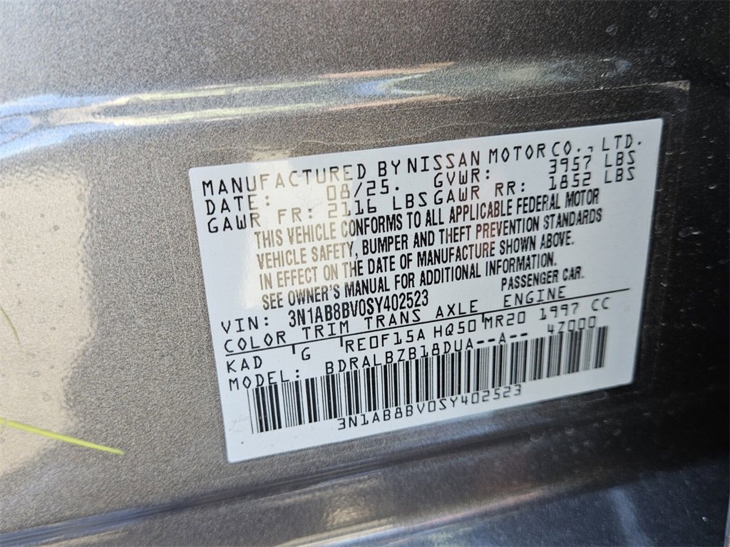 New 2025 Nissan Sentra S image 16