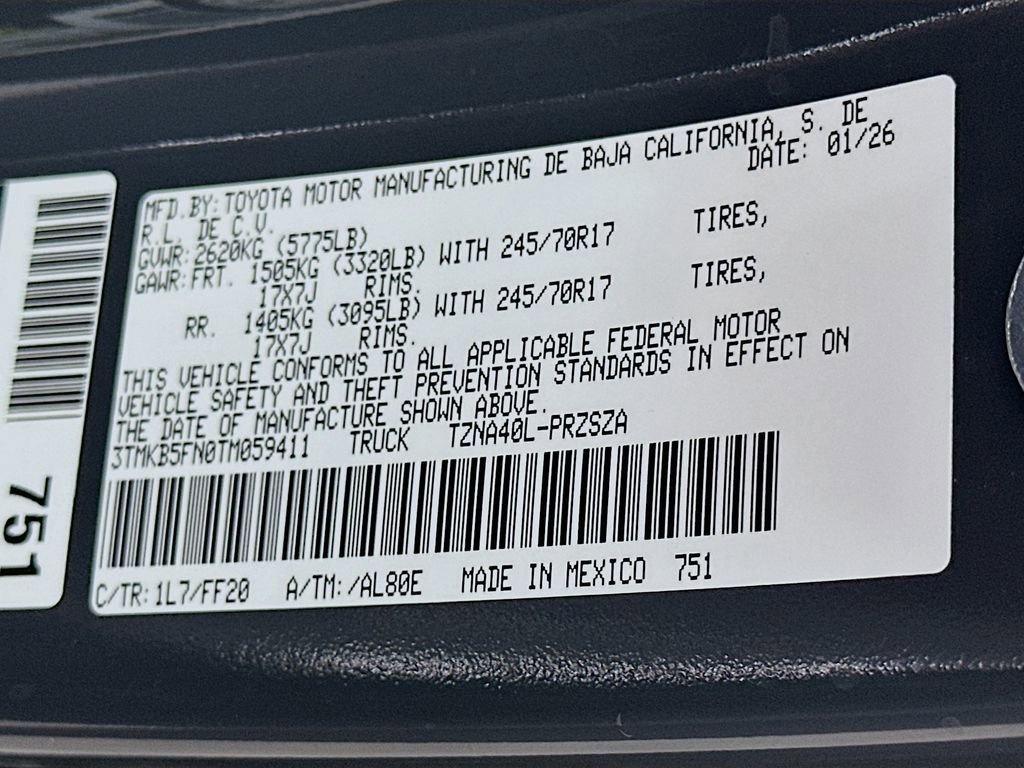 Certified 2026 Toyota Tacoma SR5 image 31