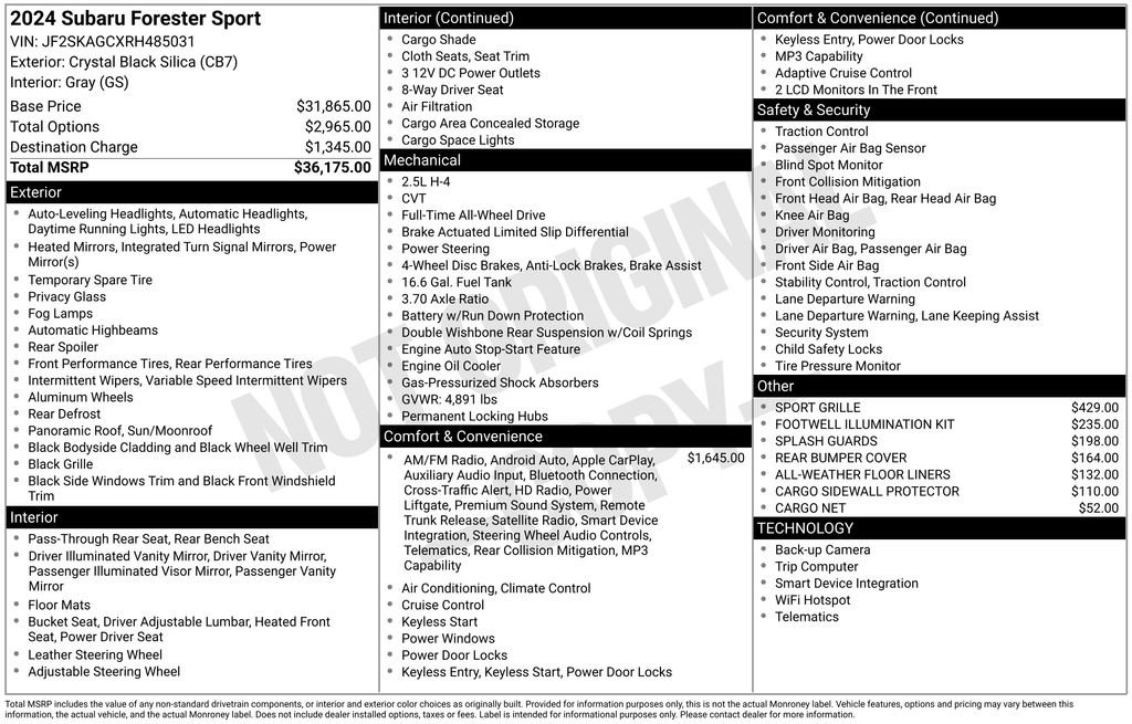 Used 2024 Subaru Forester Sport image 9