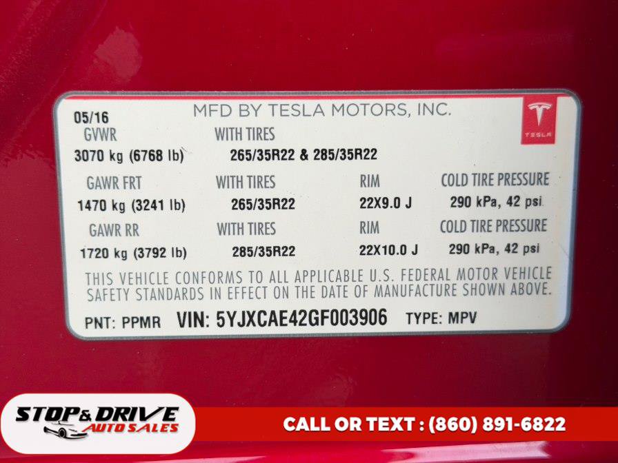 Used 2016 Tesla Model X Performance AWD/4WD image 19