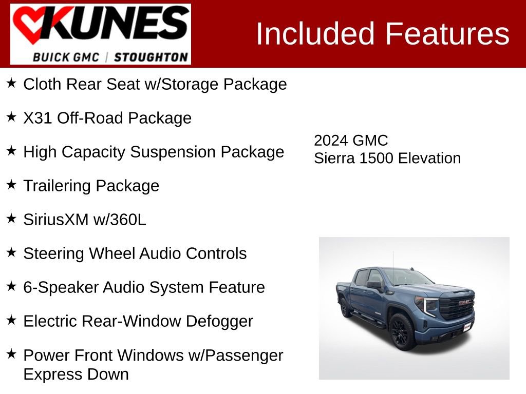 Used 2024 GMC Sierra 1500 Elevation w/ X31 Off-Road Package image 3