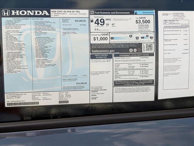 New 2026 Honda Civic Sport Touring image 18