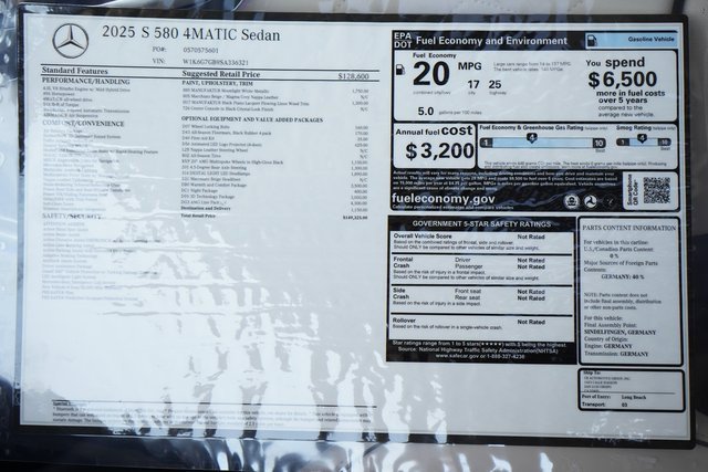 New 2025 Mercedes-Benz S 580 4MATIC Sedan image 35