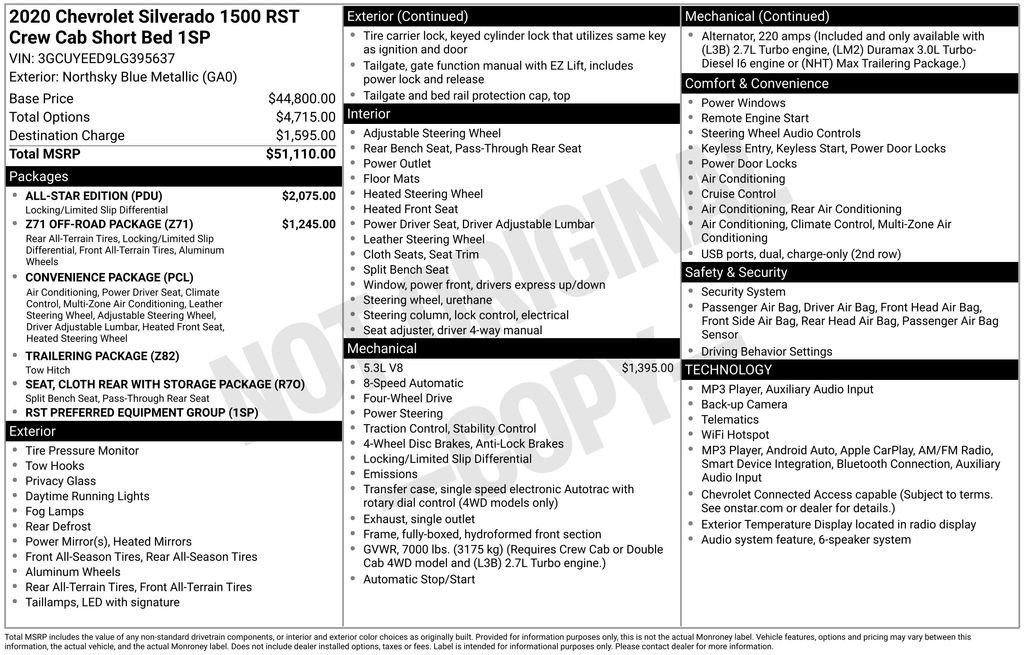 Used 2020 Chevrolet Silverado 1500 RST w/ All-Star Edition AWD/4WD image 6