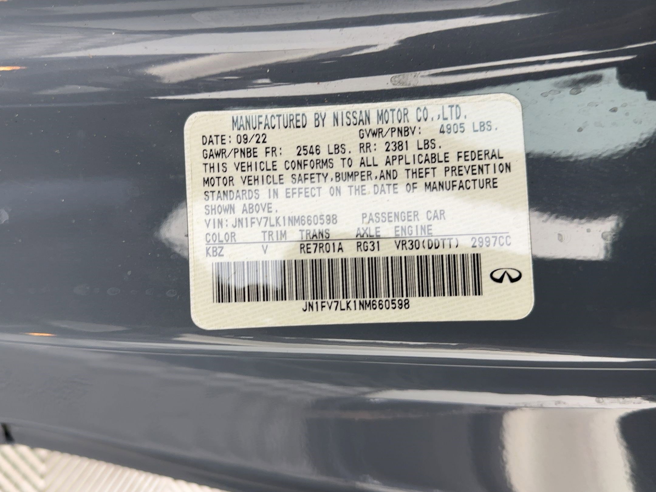 Used 2022 INFINITI Q60 Red Sport 400 w/ Cargo Package RWD image 18