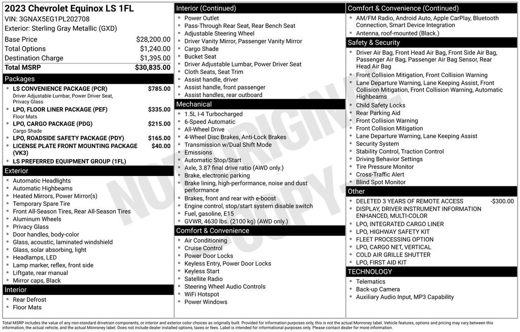 Used 2023 Chevrolet Equinox LS w/ LS Convenience Package AWD/4WD image 6