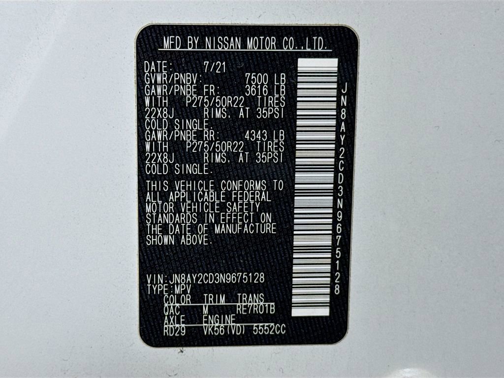 Used 2022 Nissan Armada Platinum image 34