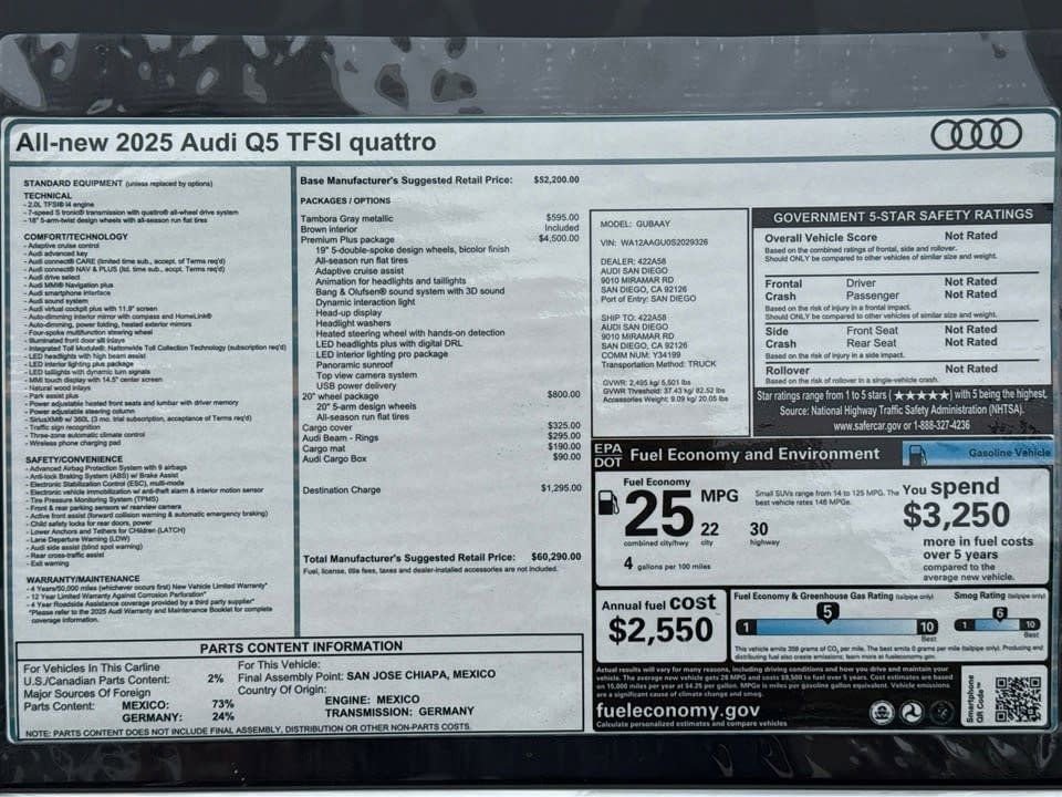 Certified 2025 Audi Q5 Premium Plus w/ Premium Plus image 21
