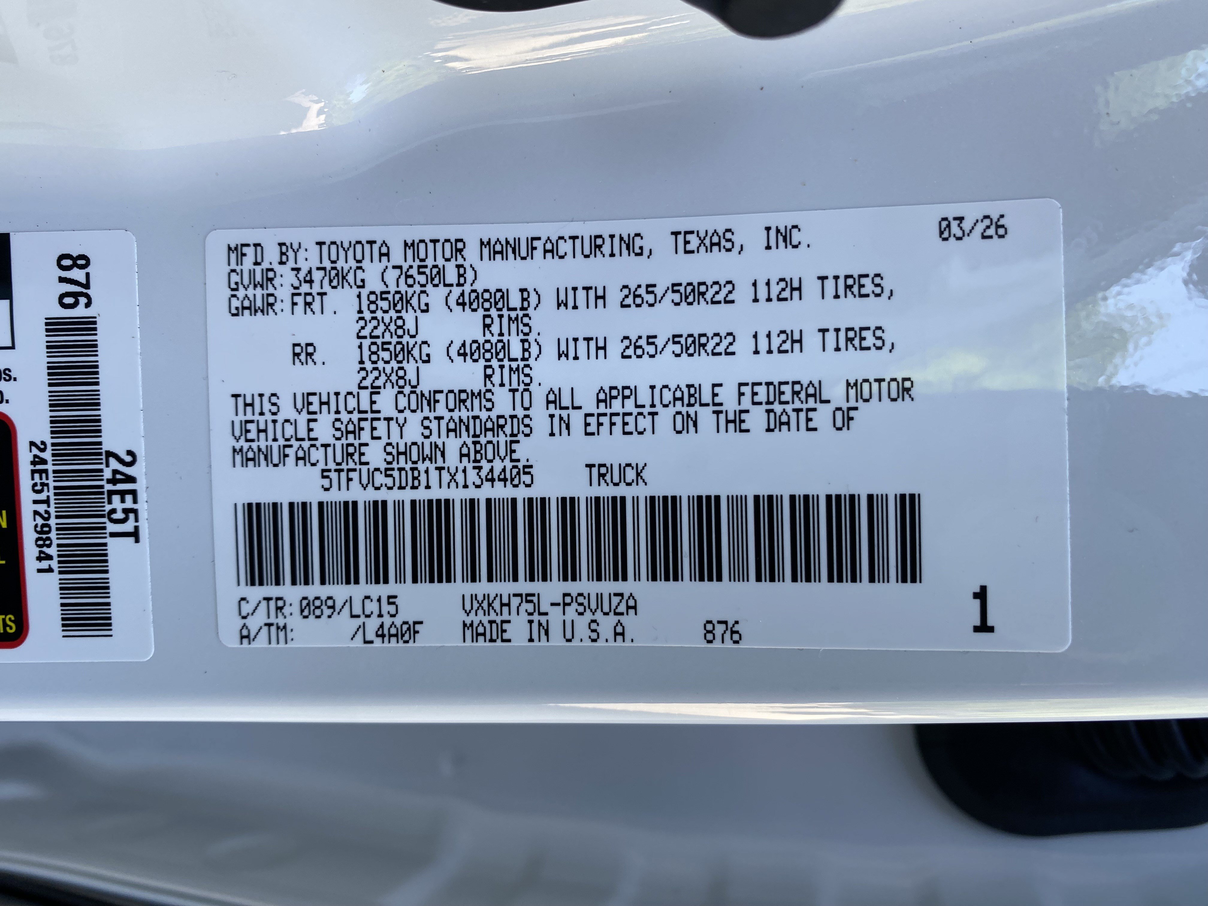 Used 2026 Toyota Tundra Capstone AWD/4WD image 41
