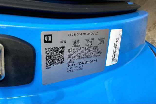 Used 2021 Chevrolet Corvette Stingray Premium Cpe w/ Z51 Performance Package RWD image 33
