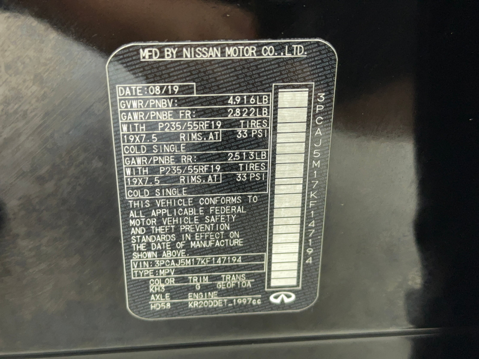 Used 2019 INFINITI QX50 Luxe w/ Navigation Package FWD image 52