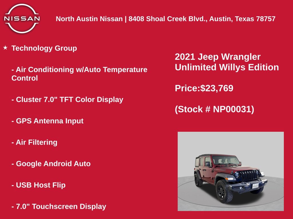 Used 2021 Jeep Wrangler Unlimited Sport AWD/4WD image 11