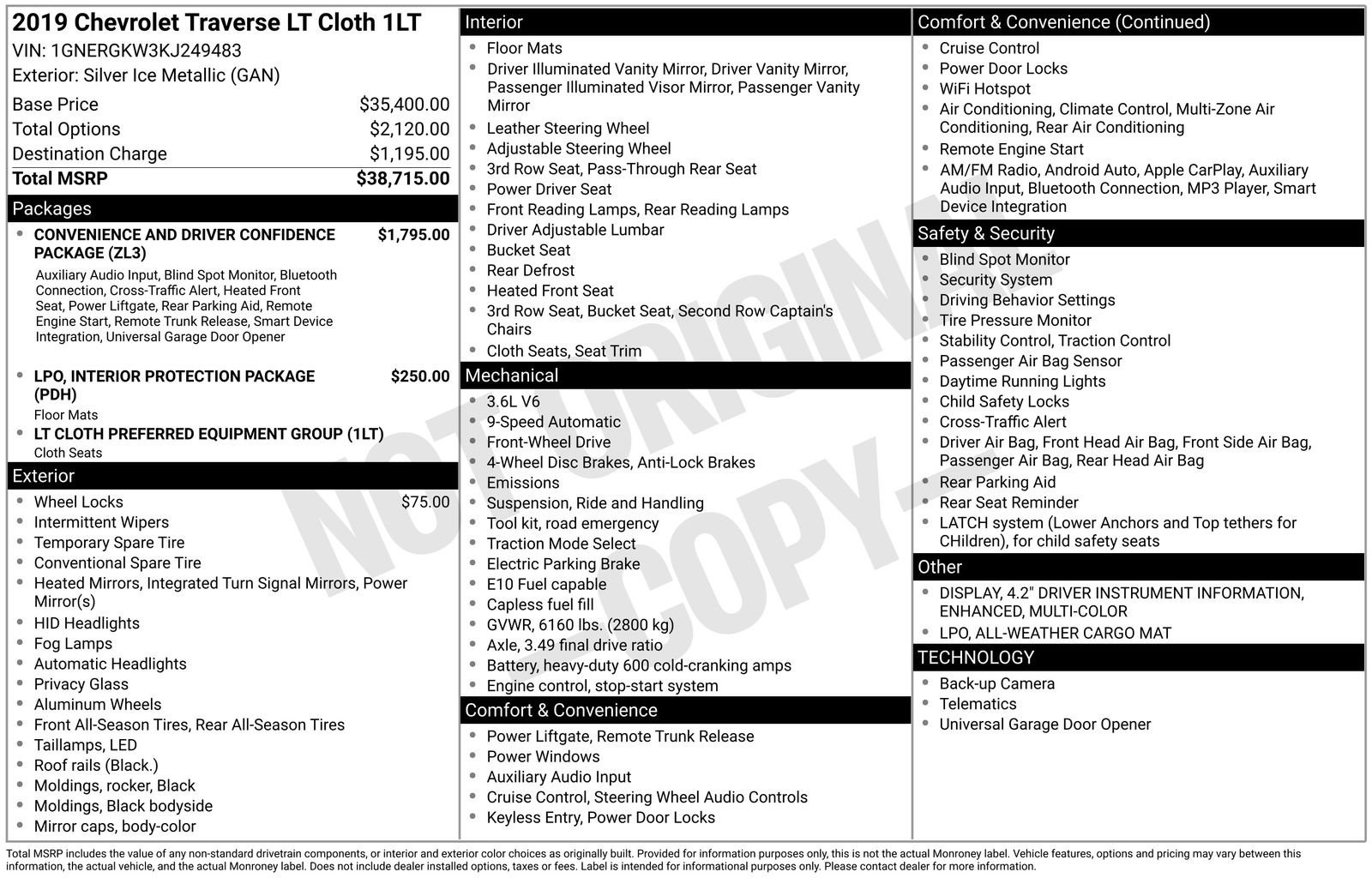 Used 2019 Chevrolet Traverse LT image 6