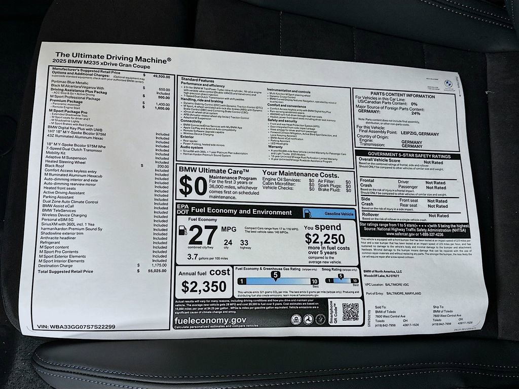 Used 2025 BMW M235i xDrive w/ Premium Package image 10