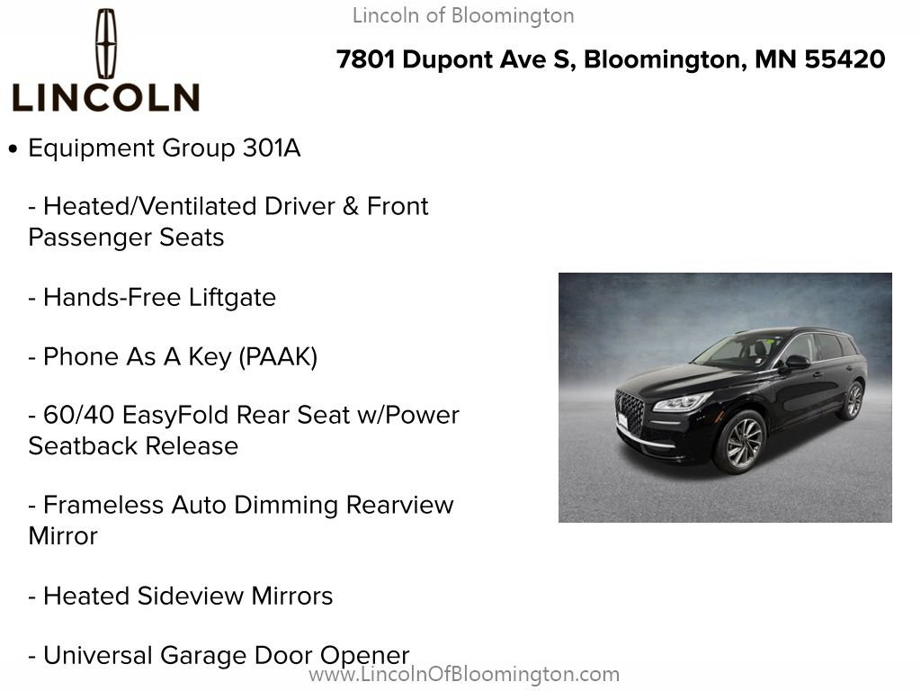 Certified 2025 Lincoln Corsair Grand Touring w/ Equipment Group 301A AWD/4WD image 10