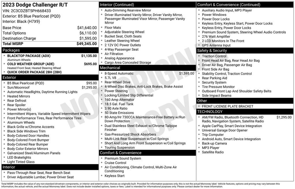 Used 2023 Dodge Challenger R/T w/ Blacktop Package image 2