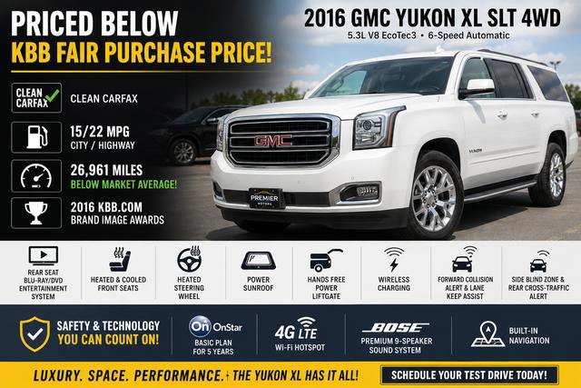Used 2016 GMC Yukon XL SLT w/ Open Road Package AWD/4WD image 3