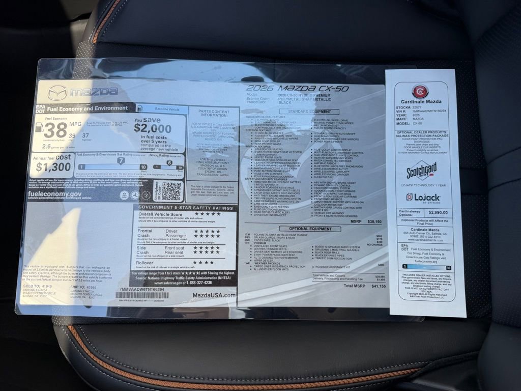 New 2026 MAZDA CX-50 AWD 2.5 Hybrid w/ Weather Package image 35