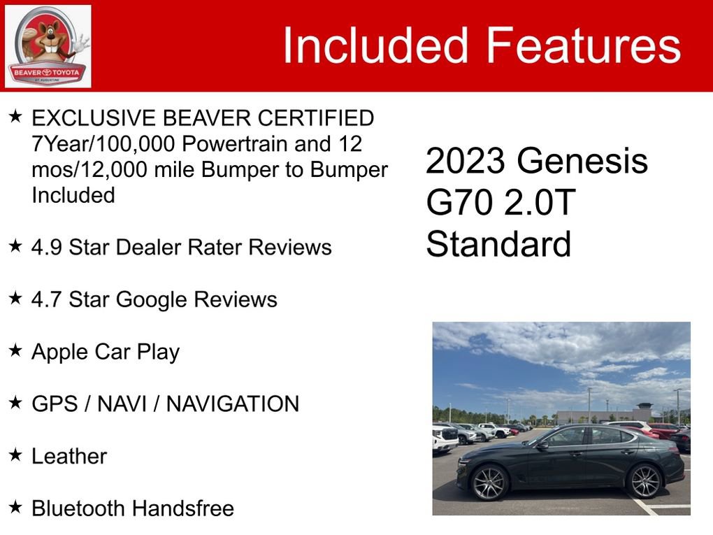 Used 2023 Genesis G70 2.0T AWD/4WD image 5
