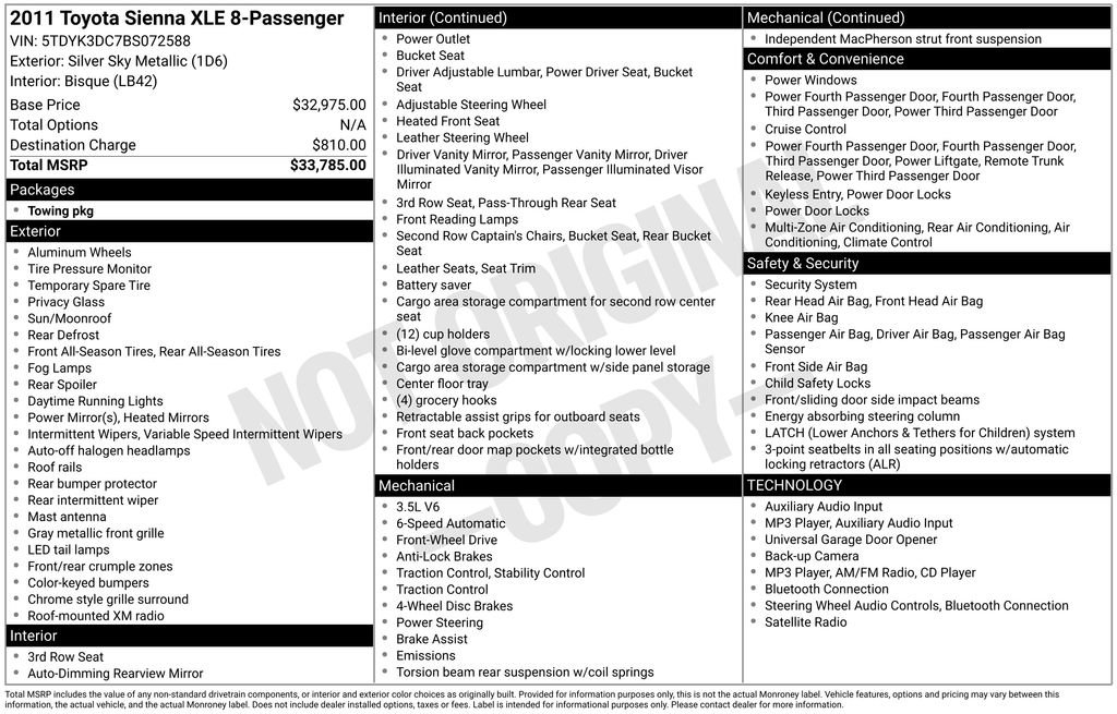 Used 2011 Toyota Sienna XLE FWD image 40