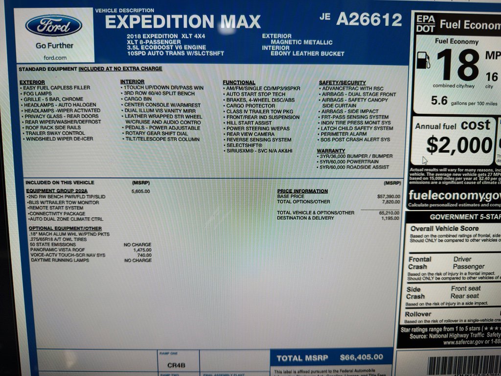 Used 2018 Ford Expedition Max XLT w/ Equipment Group 202A image 24