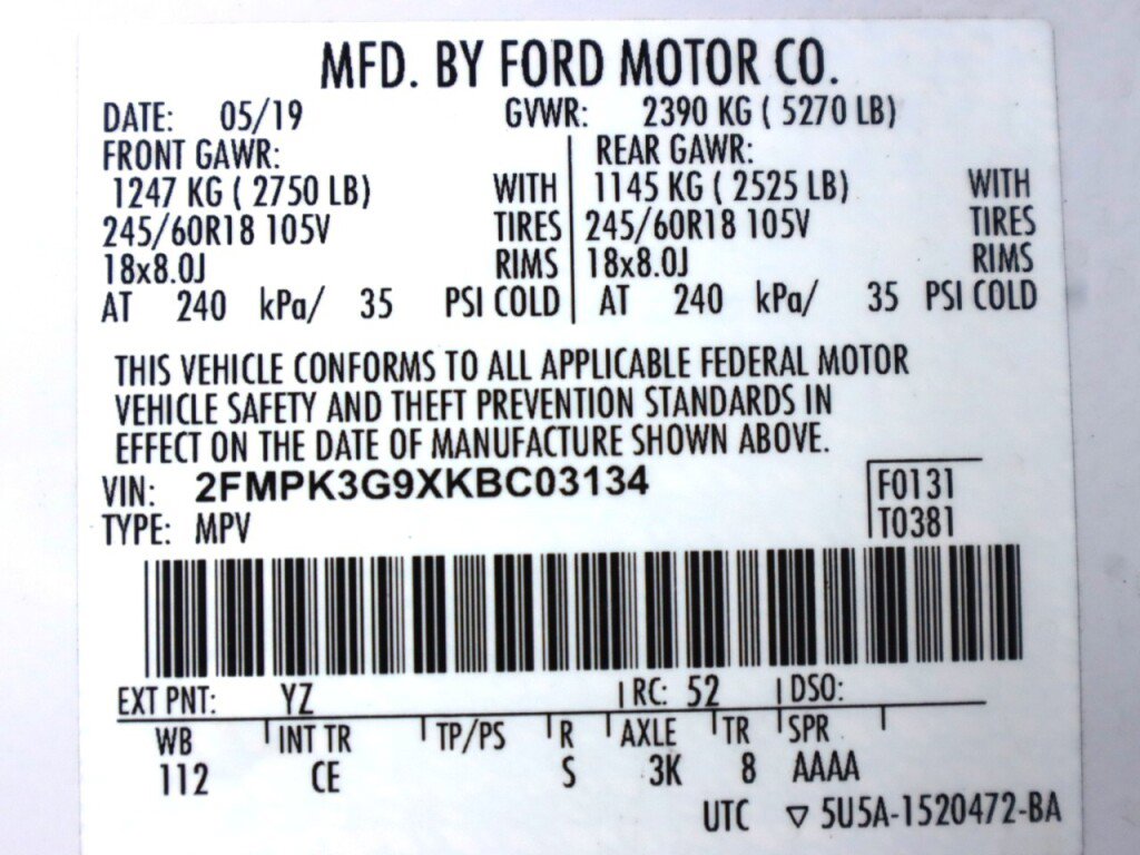 Used 2019 Ford Edge SE w/ SE Fleet Driver's Package FWD image 41