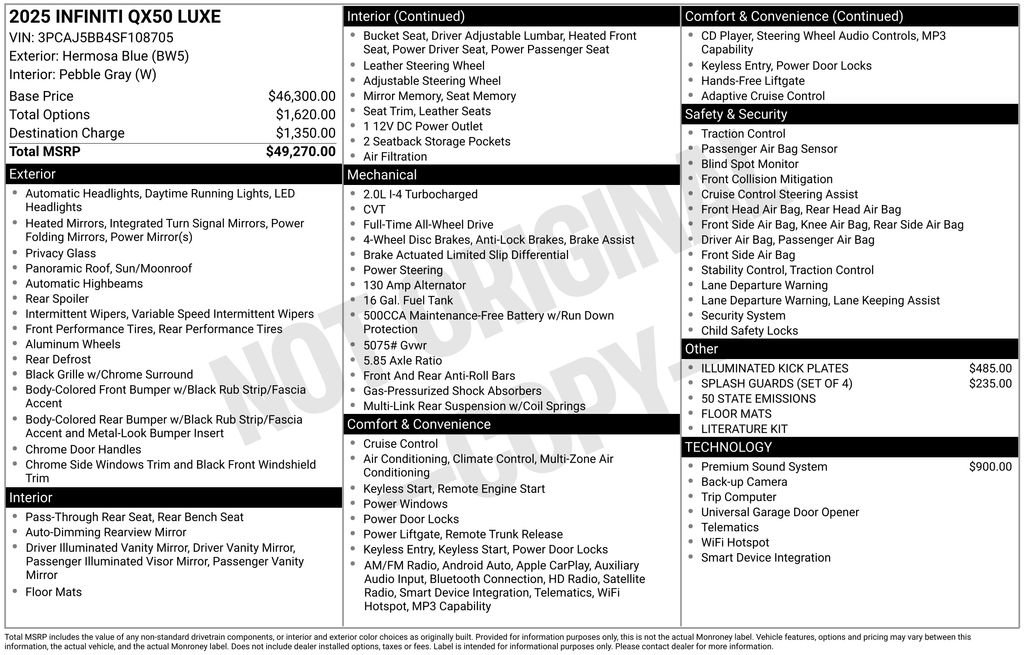 Used 2025 INFINITI QX50 Luxe image 7