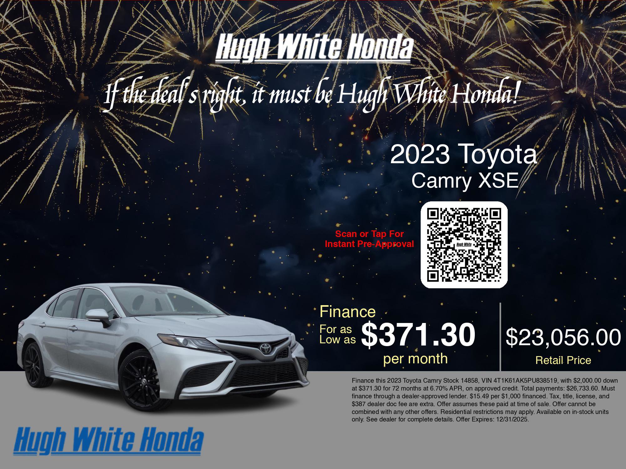 Used 2023 Toyota Camry XSE image 3