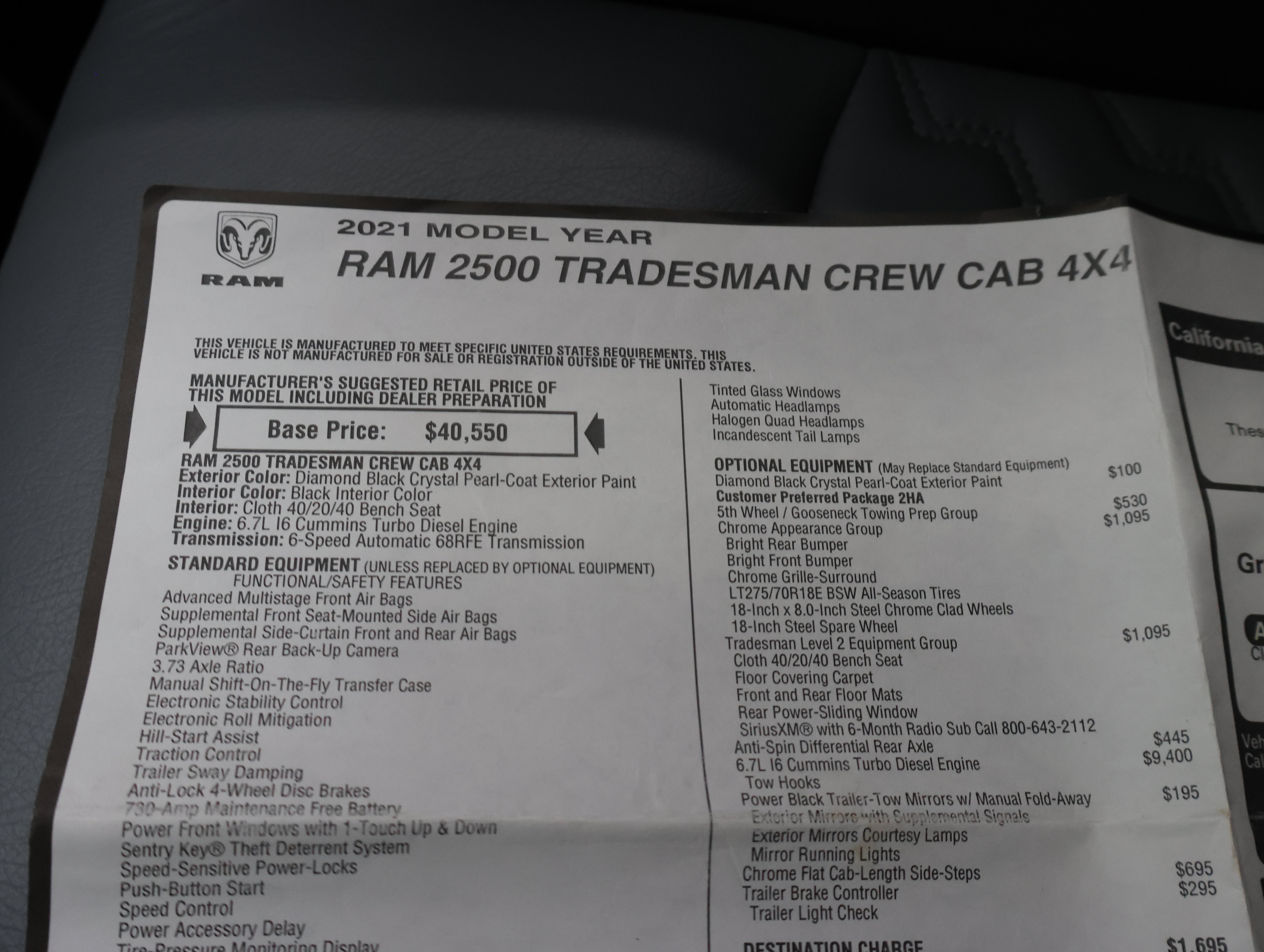 Used 2021 RAM 2500 Tradesman AWD/4WD image 55