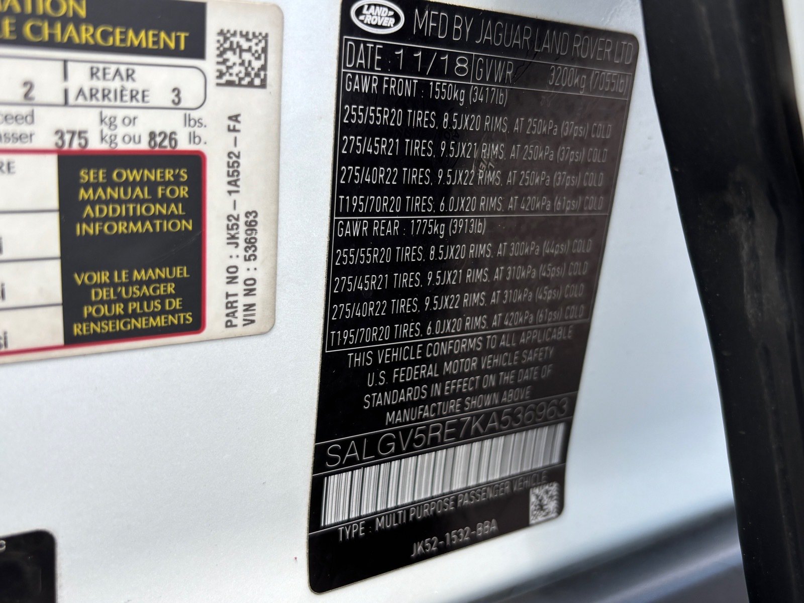 Used 2019 Land Rover Range Rover Long Wheelbase Autobiography AWD/4WD image 35