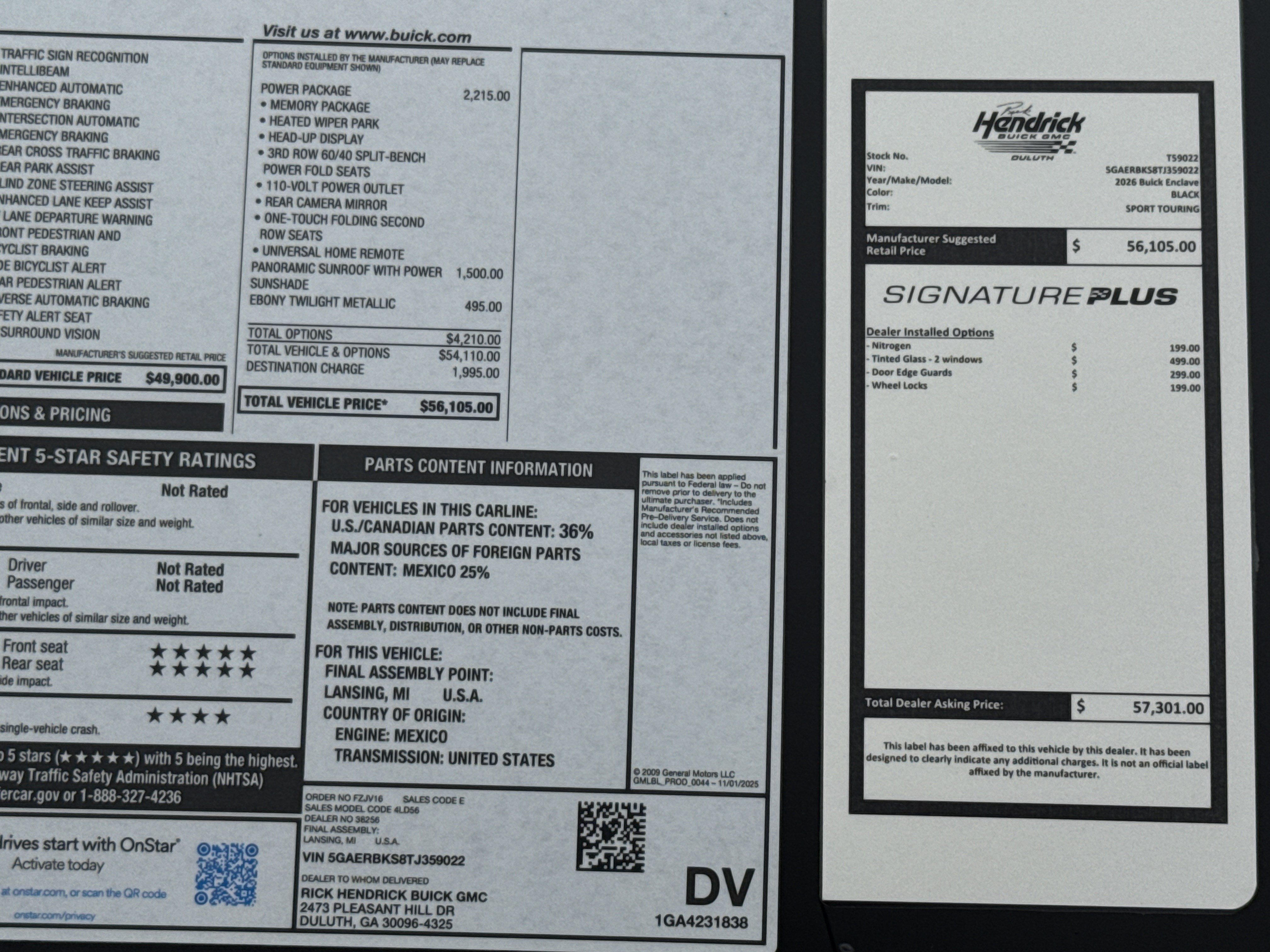 New 2026 Buick Enclave Sport Touring w/ Power Package FWD image 40