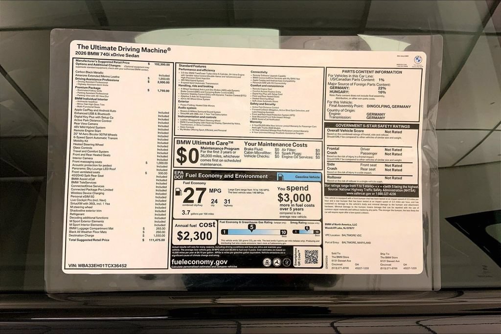New 2026 BMW 740i xDrive AWD/4WD image 12