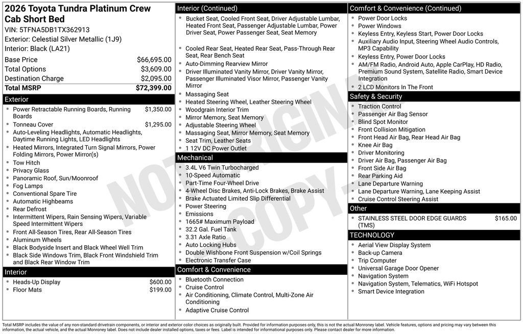Used 2026 Toyota Tundra Platinum AWD/4WD image 11