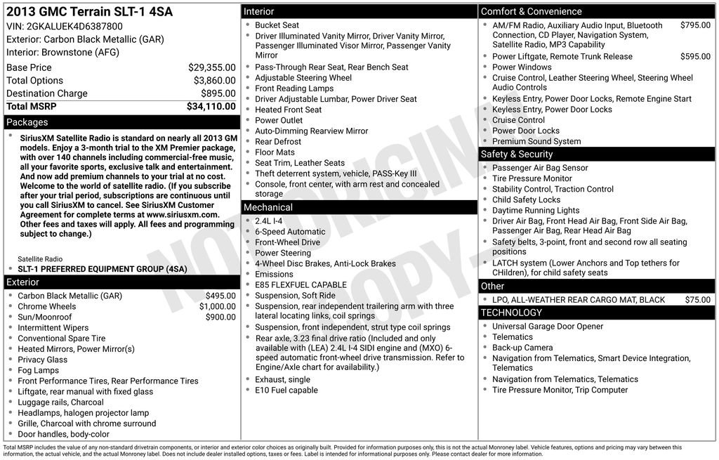 Certified 2013 GMC Terrain SLT FWD image 20