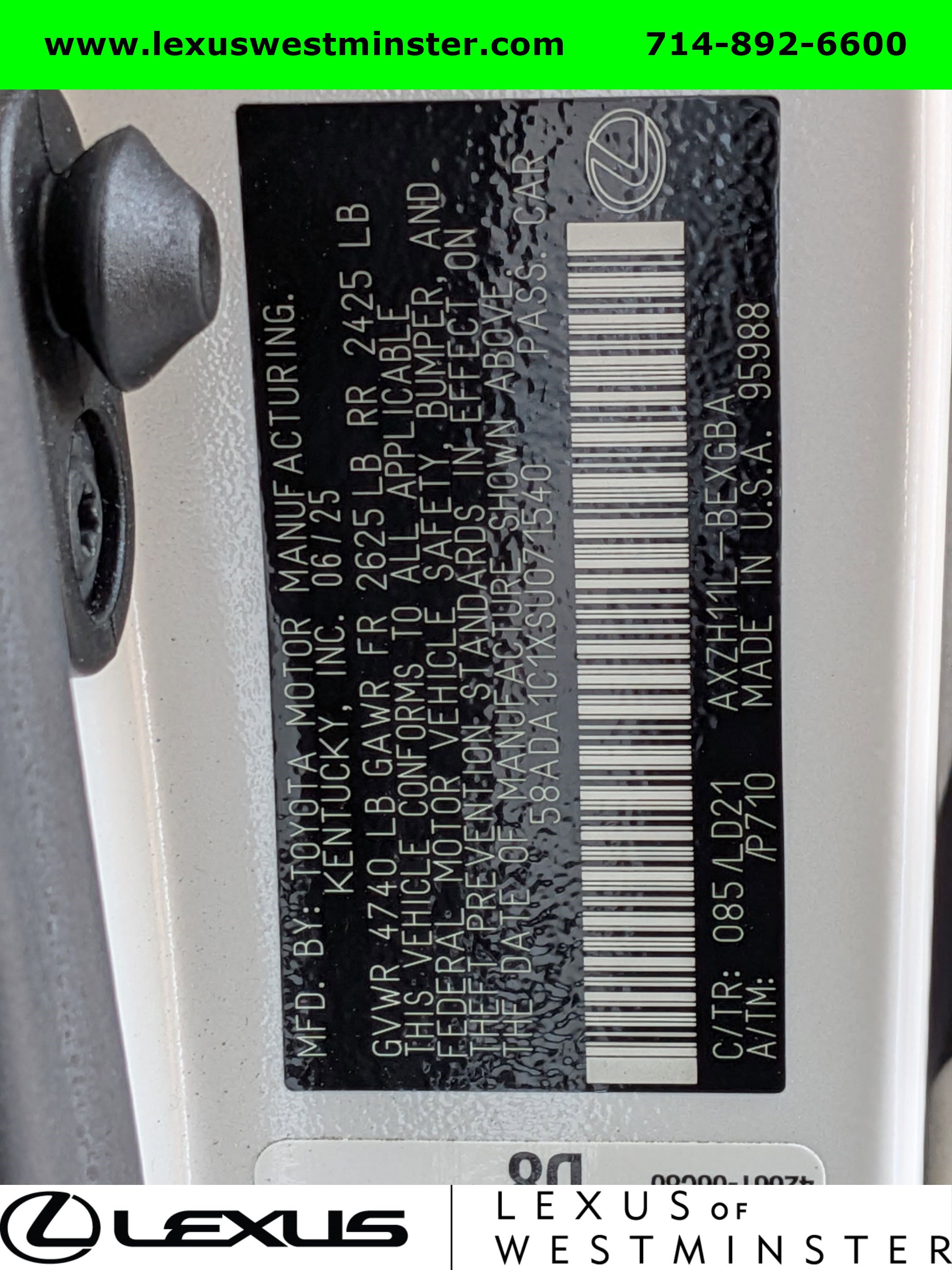 Certified 2025 Lexus ES 300h w/ Premium Package FWD image 25