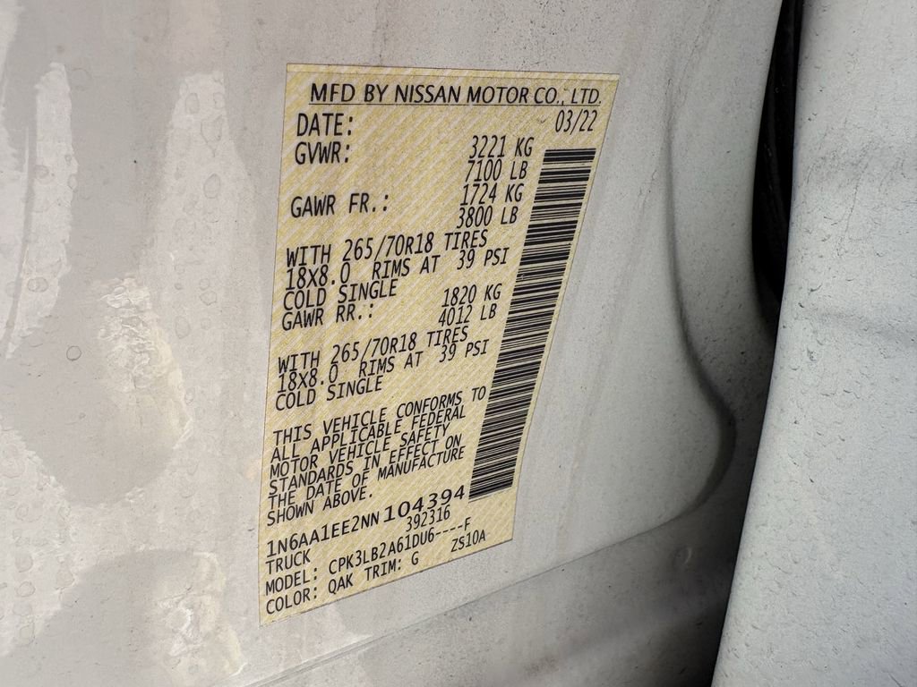 Used 2022 Nissan Titan SV image 29